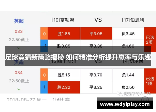 足球竞猜新策略揭秘 如何精准分析提升赢率与乐趣